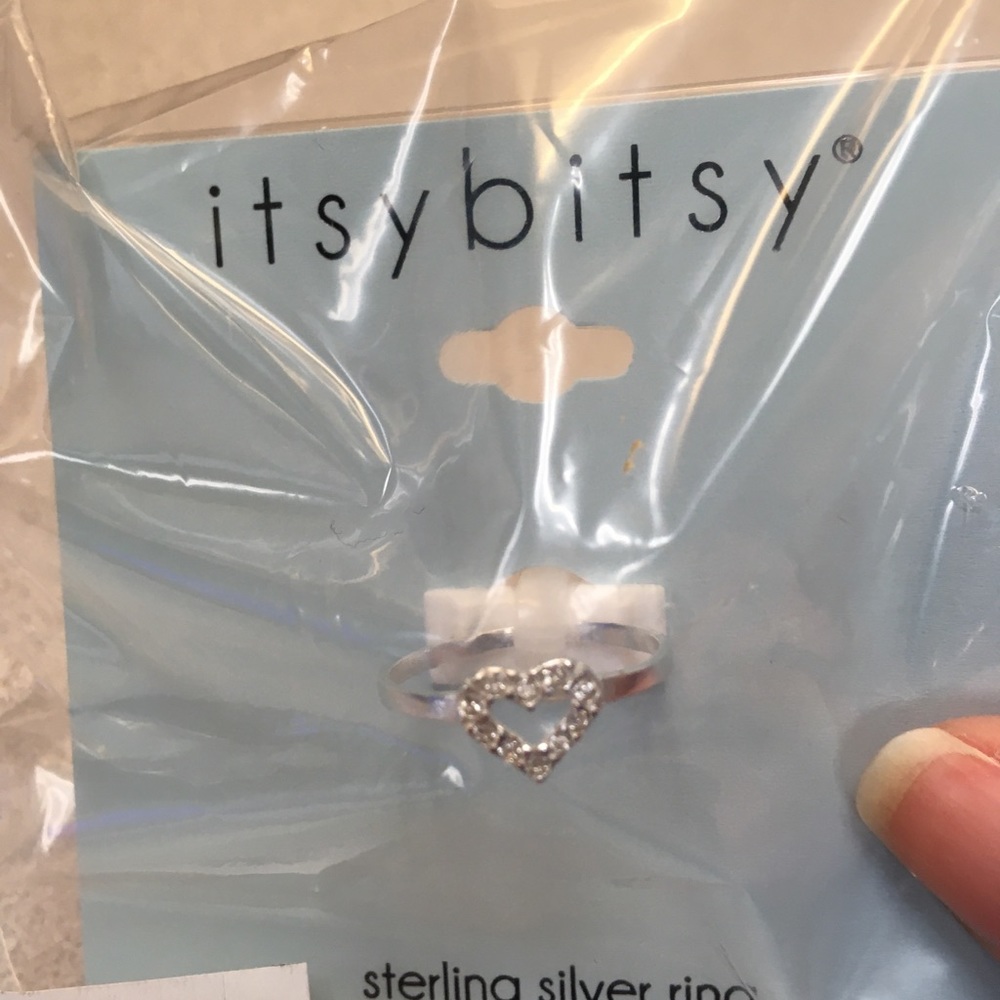 Itsy bitsy sterling silver heart ring